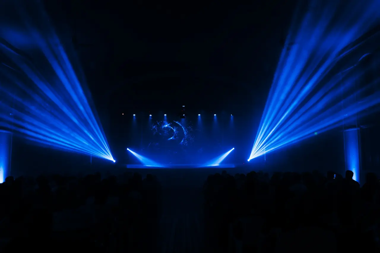Diseño de luces durante una función